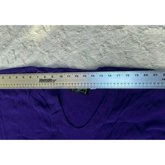 Exotica Womens Scoop Neck Short Sleeve Tunic Cover Up Purple One Size - Picture 5 of 8
